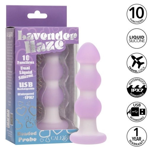 CEN - Lavender Haze Beaded Vibro Plug - Purple photo