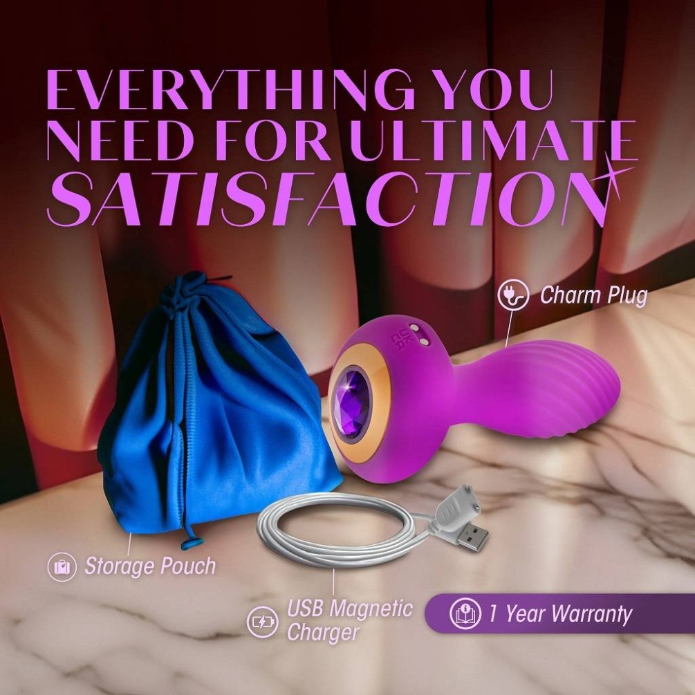 Channel your most passionate desires with the Oh My Gem Char... Oh My Gem - Charm Vibro Plug - Amethyst photo-4