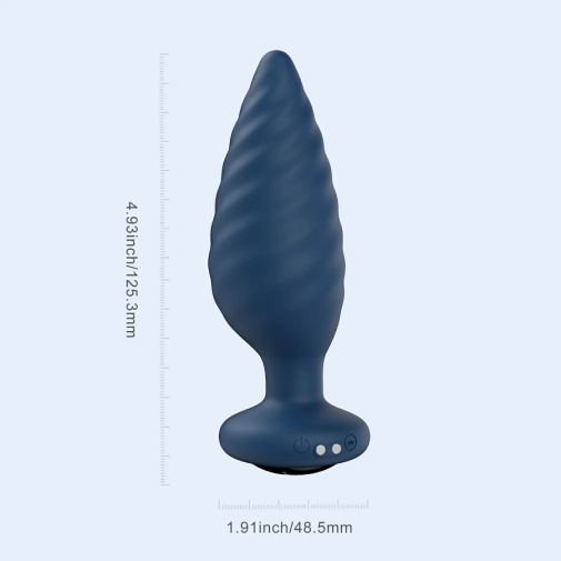 Honey Play Box - Noah Rotating App Butt Plug - Navy Blue photo