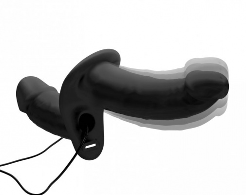Strap U - Power Pegger Vibro Double Strap-On - Black photo