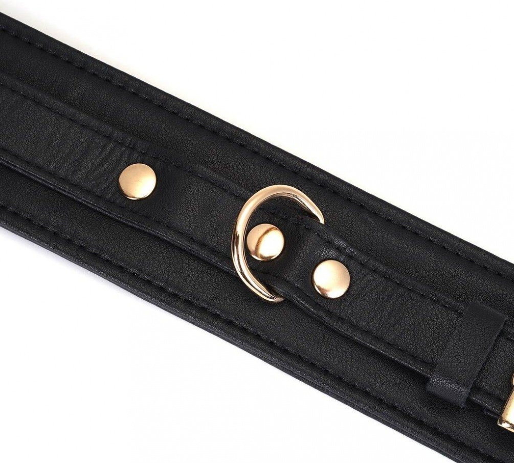 The design elements of dignity, elegance and extravagance ha... Liebe Seele - Leather Ankle Cuffs - Dark Secret photo-5