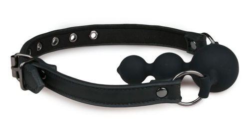 Easytoys - Triple Ball Pecker Gag - Black photo