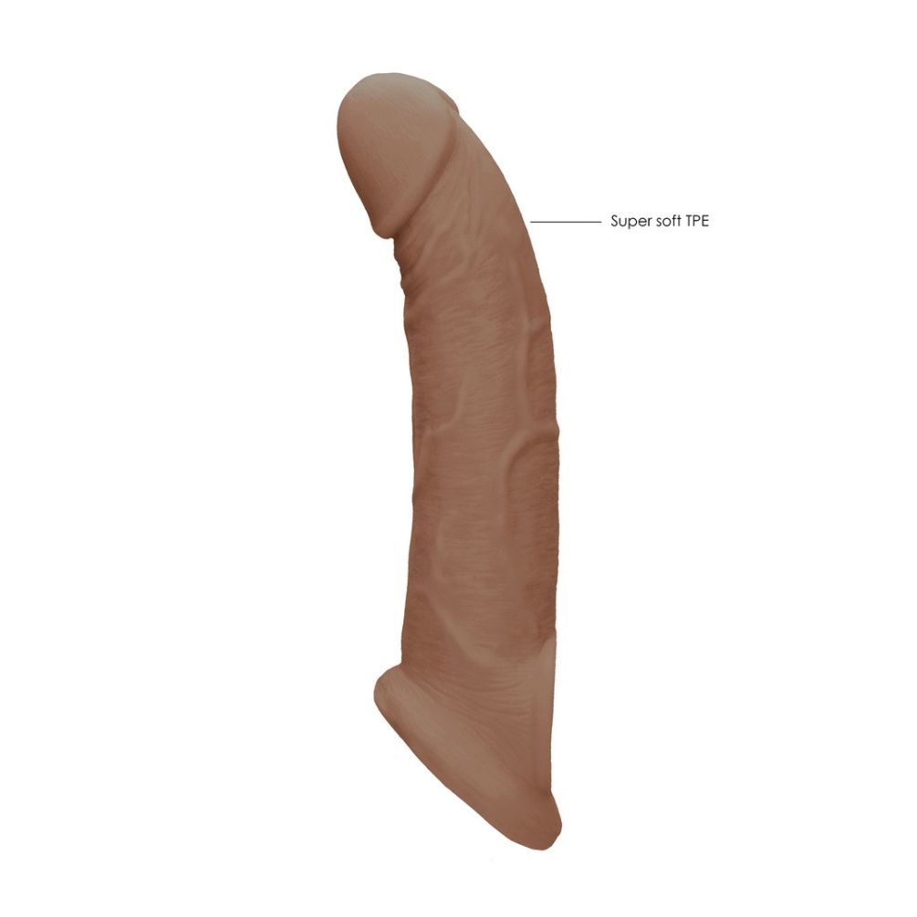 Be the bigger, better deal. The super-lifelike shapes, textu... RealRock - Penis Sleeve 9" - Brown photo-6