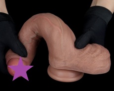Lovetoy - 8.5" 雙層構造仿真陽具 - 啡色 照片