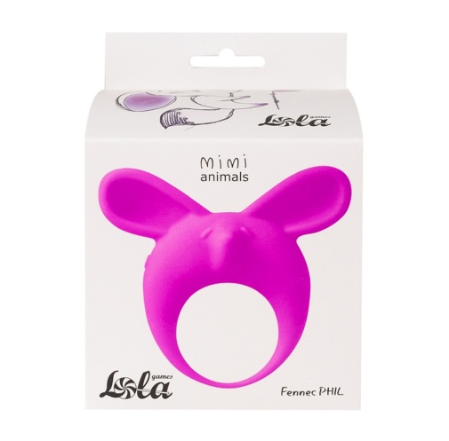 Lola Games - MiMi 耳廓狐形震动式阴茎环 - 紫色 照片