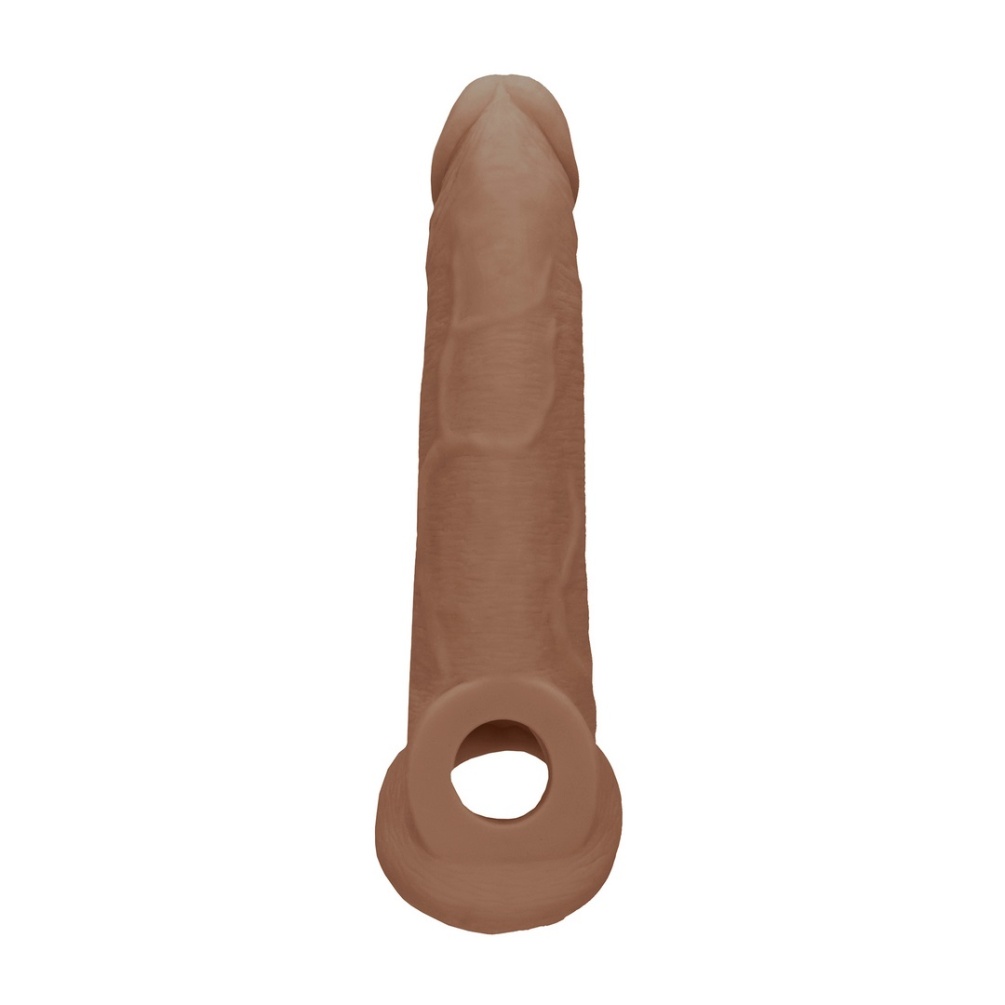 Be the bigger, better deal. The super-lifelike shapes, textu... RealRock - Penis Sleeve 9" - Brown photo-3
