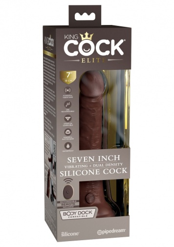 King Cock - 7" Elite Vibro Cock - Brown photo