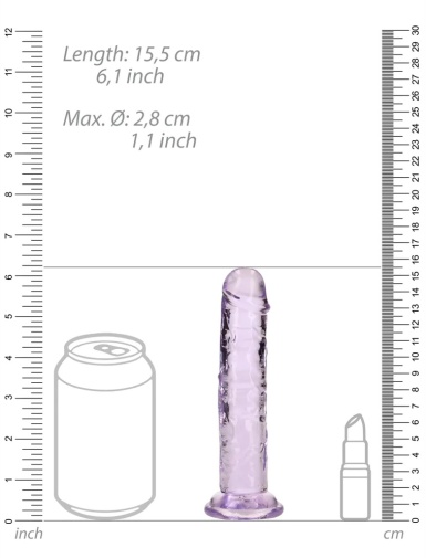 RealRock - 6" Straight Realistic Dildo - Purple photo