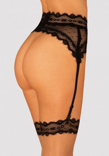 Obsessive - Marrbel Garter Belt - Black - L/XL photo