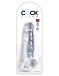 King Cock - 8" 仿真假陽具連陰囊 - 透明 照片-6