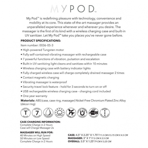 CEN - My Pod 震动按摩器 - 白色 照片