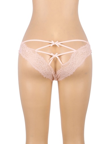 Ohyeah - Floral Lace Panty - Pink - XL photo