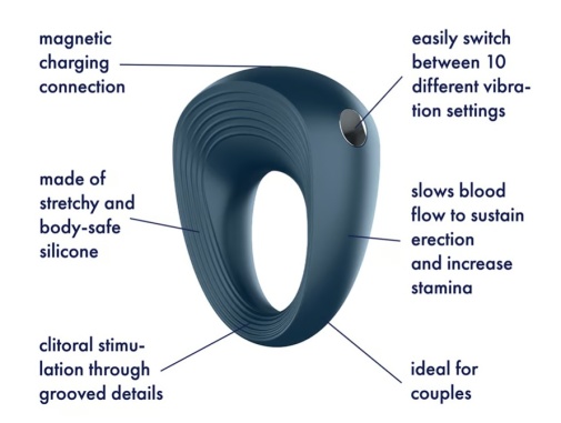 Satisfyer - 動力戒指 - 深藍色 照片