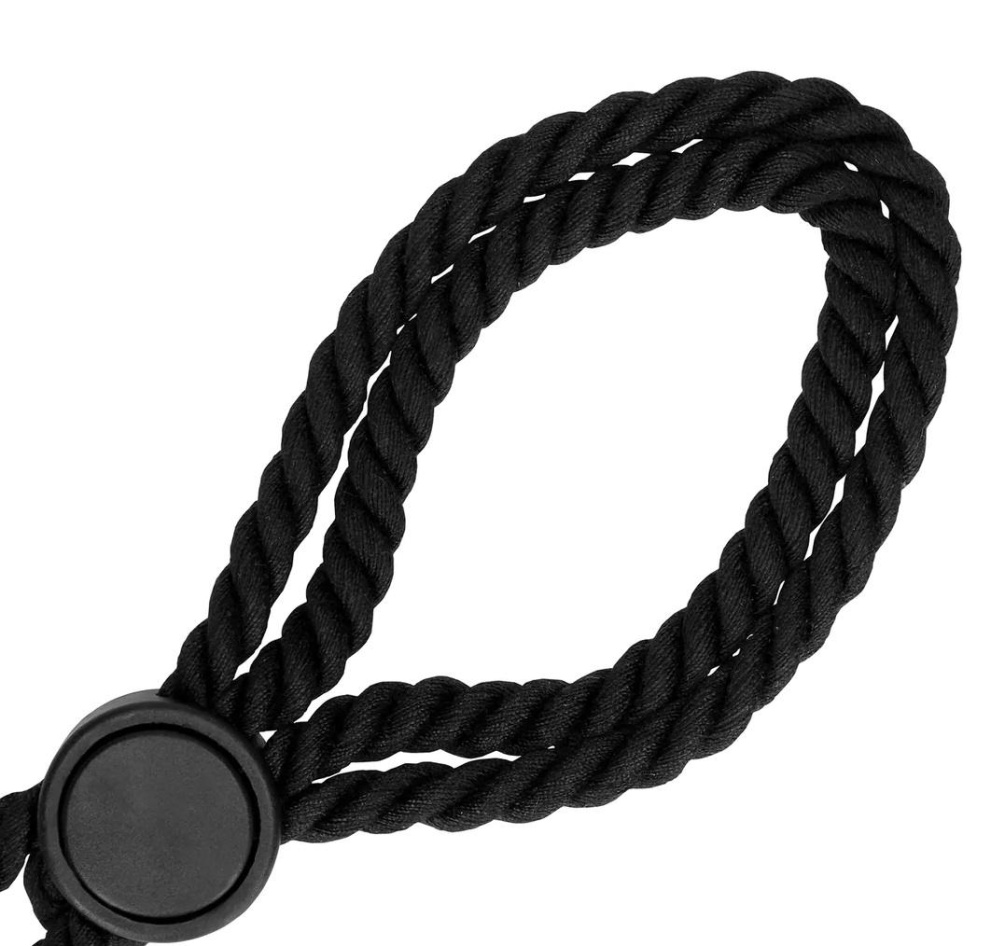 These Adjustable Rope Hand Cuffs are an absolute must-have i... Ouch - Adjustable Rope Hand Cuffs - Black photo-4