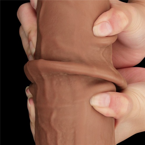 Lovetoy - 13.5" Sliding Skin Dildo - Brown photo