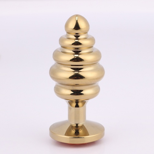MT - 後庭塞 90x40mm - 金色/橙色 照片