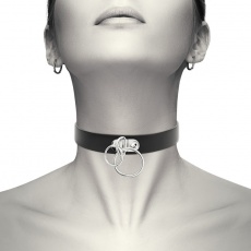 Coquette - Choker Double Ring Vegan Leather - Black photo