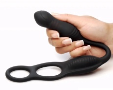 Jock - Hyper Thrusting Vibro Plug w C-Ring - Black 照片