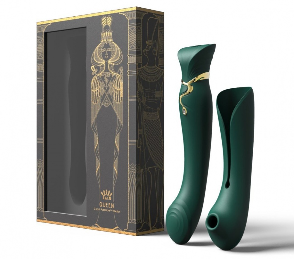 Experience true luxury with the ZALO Queen G-spot PulseWave ... Zalo - Queen APP Heating Vibro Set - Jewel Green photo-18