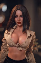 Charlotte 欧美风精致妆容魅惑巨乳女神 丰满身材灵活金属骨架 超柔软矽胶仿真性爱娃娃 163cm 照片