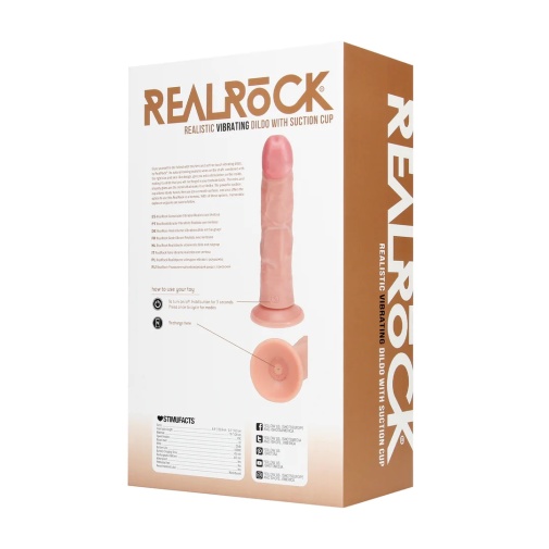 RealRock - 8" Vibro Curve Dildo - Flesh photo