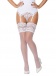 Obsessive -  810-STO Stockings - White - L/XL photo