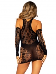 Leg Avenue - Racer Back Mini Dress w Gloves - Black photo