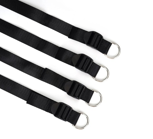 Liebe Seele - Under Bed Restraint System w Rings - Black photo