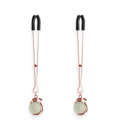 NS Novelties - Bound G1 Pearl Nipple Clamps - Gold photo