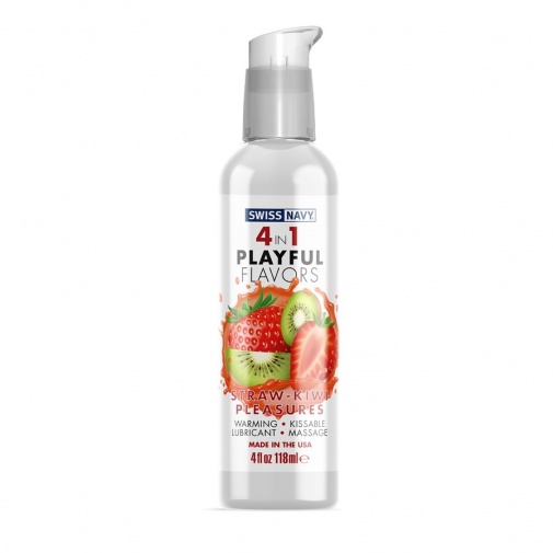 Swiss Navy - Playful Flavors 4 in 1 Strawberry Kiwi - 118ml photo