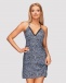 Obsessive - Nadines Chemise & Thong - Blue - L/XL photo-5