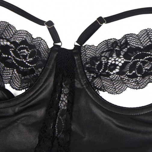 Ohyeah - Hollow Out Restraint Teddy - Black - XL photo