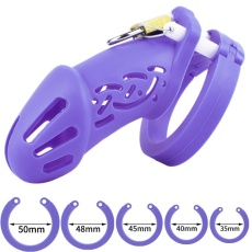 FAAK - Silicone Chastity Cage 113 - Purple photo