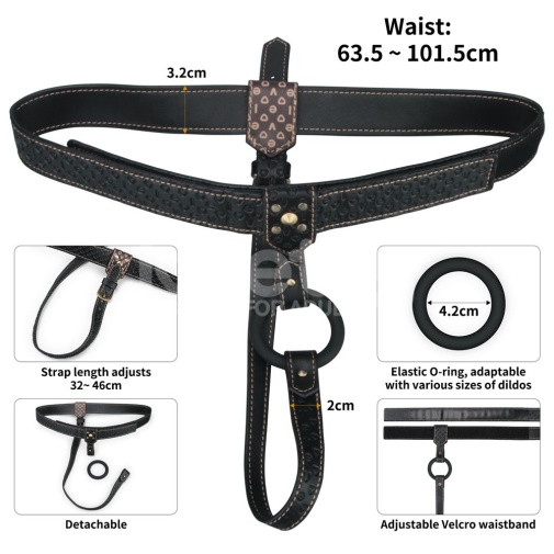 Lovetoy - Rebellion Reign Strap-On Harness - Black photo
