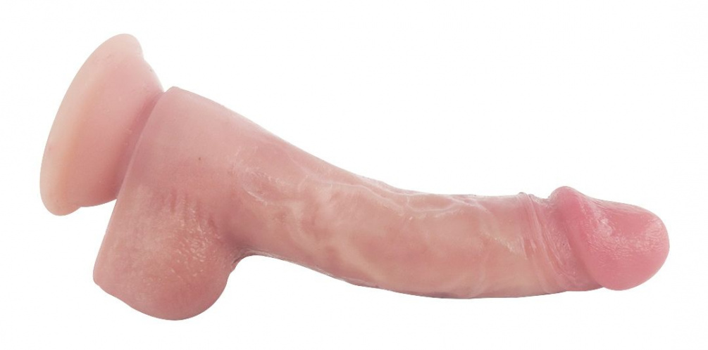 Ergonomic design, Dual layers silicone cock, Real touch feel... Drywell - Realistic Cock Plus 20cm - Flesh photo-6