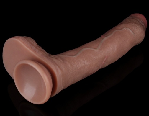 Lovetoy - 8.5" 雙層構造仿真陽具 - 啡色 照片