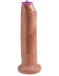 King Cock - 包皮型仿真假陽具 7'' - 焦糖色 照片-2
