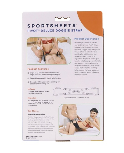 Sportsheets - Pivot 豪華狗仔式用束帶 - 黑色 照片