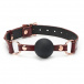 Liebe Seele - Silicone Ball Gag w Leather Straps - Wine Red photo