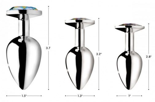 Booty Sparks - Rainbow Prism Gem Anal Plug L-size - Pink photo