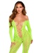 Leg Avenue - Flawless Vibes Python Bodystocking - Neon Green photo-4