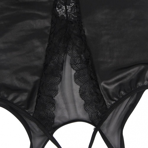 Ohyeah - Hollow Out Restraint Teddy - Black - XL photo