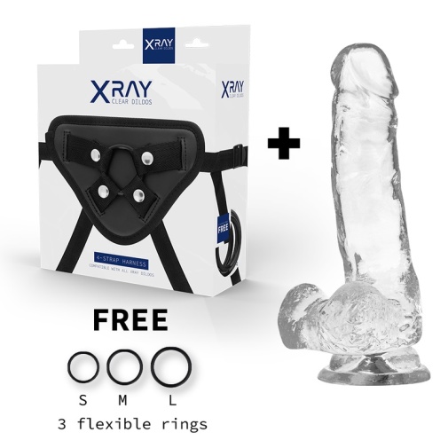X Ray - 穿戴式仿真阳具束带附18.5公分仿真假阳具 照片