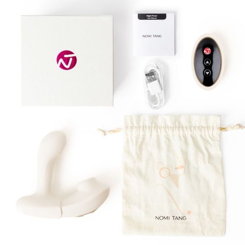 Nomi Tang - Night Fever 2in1 Vibrator - Ivory White 照片