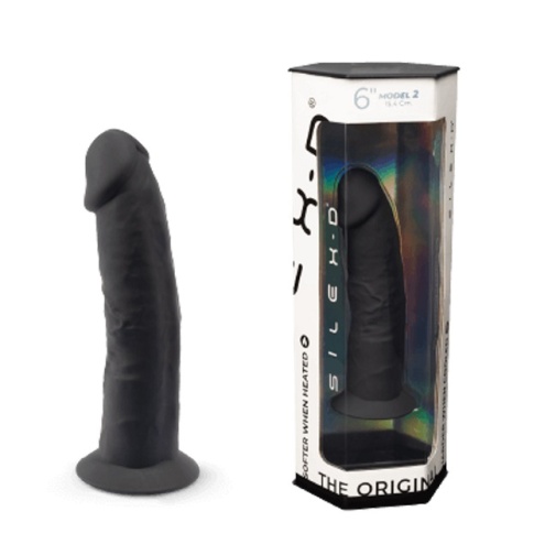 Silexpan - 6'' 矽胶假阳具 - 黑色 照片