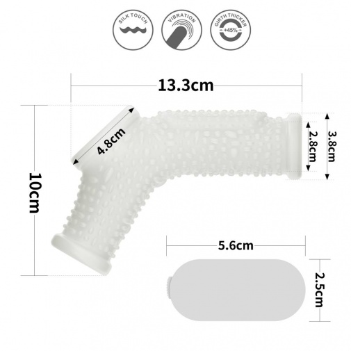 Lovetoy - Knights Drip Vibro Scrotum Ring - White photo