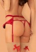 Obsessive - Rubinesa 吊袜带连丁字裤 - 红色 - S/M 照片-6