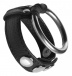 Strict - Leather Steel Cock Ball Ring - Black photo