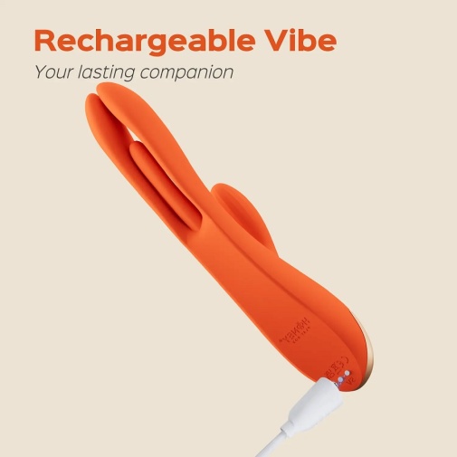 Honey Play Box - Terri Tapping Rabbit App Vibrator - Orange photo