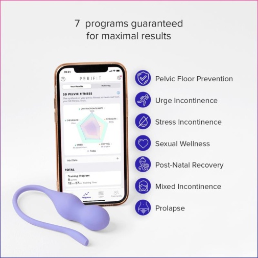 Perifit - Pelvic App Controlled Balls - Lilac photo